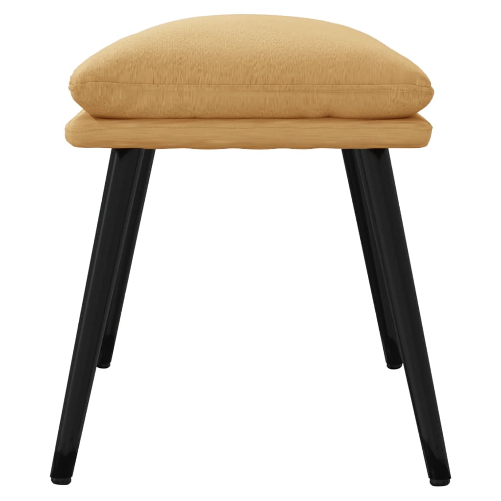 Fußhocker Creme 45x30x35 cm Mikrofasergewebe