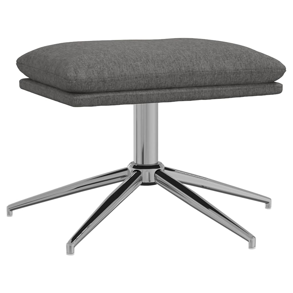 Fußhocker Hellgrau 60x60x35 cm Stoff