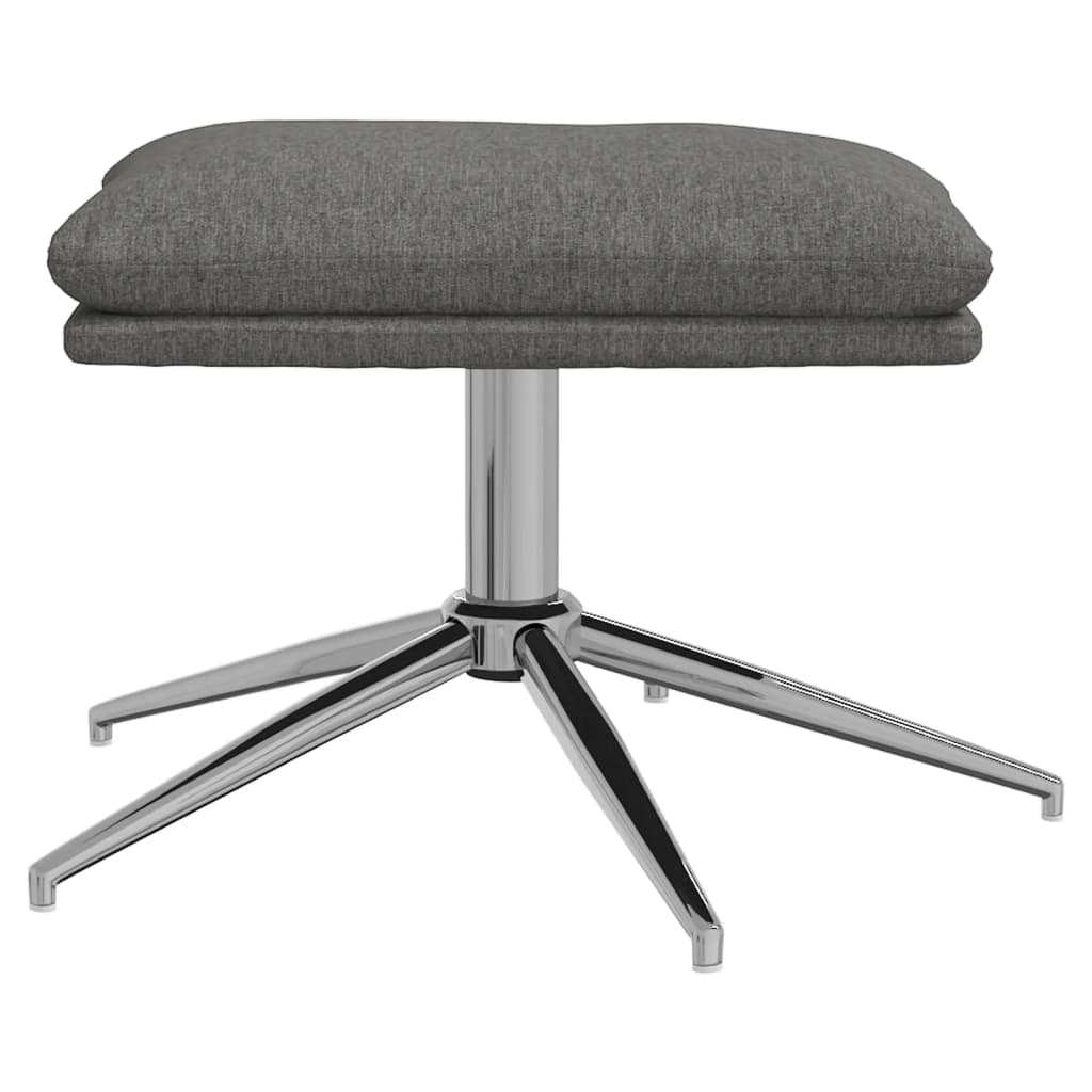 Fußhocker Hellgrau 60x60x35 cm Stoff