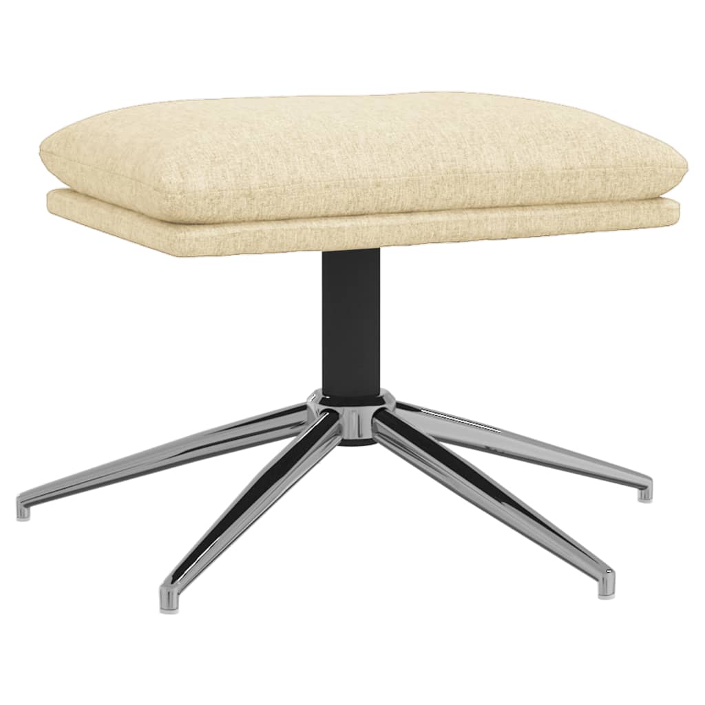 Fußhocker Creme 60x60x39 cm Stoff