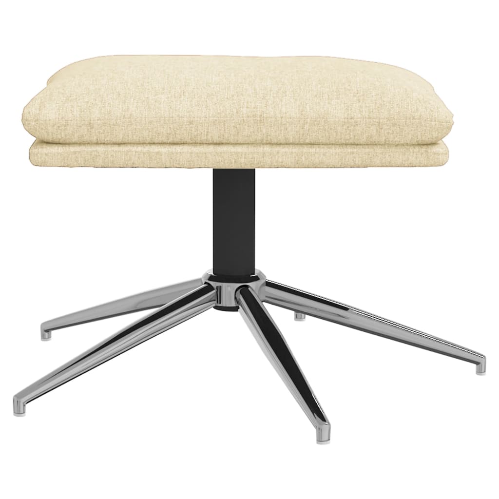 Fußhocker Creme 60x60x39 cm Stoff