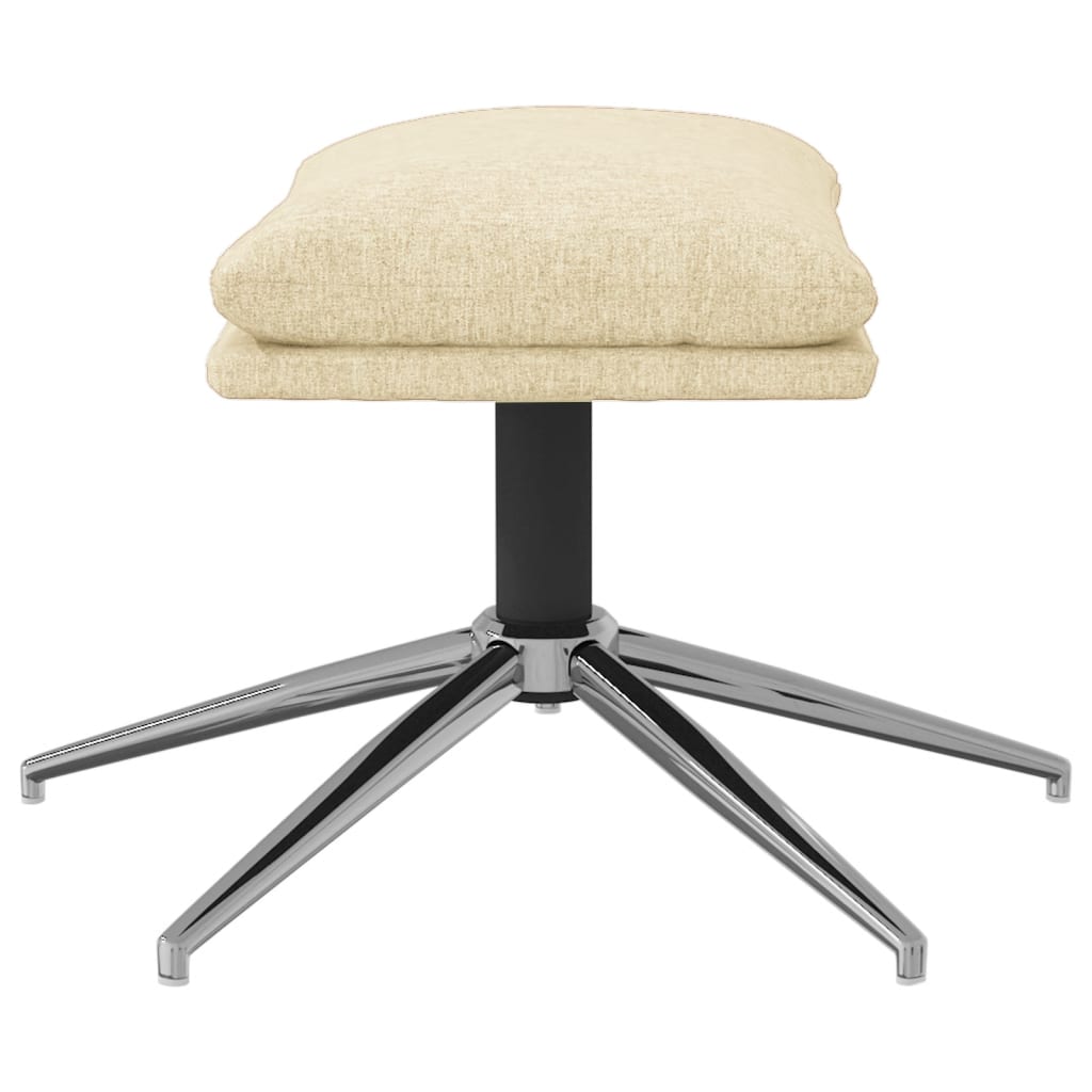 Fußhocker Creme 60x60x39 cm Stoff