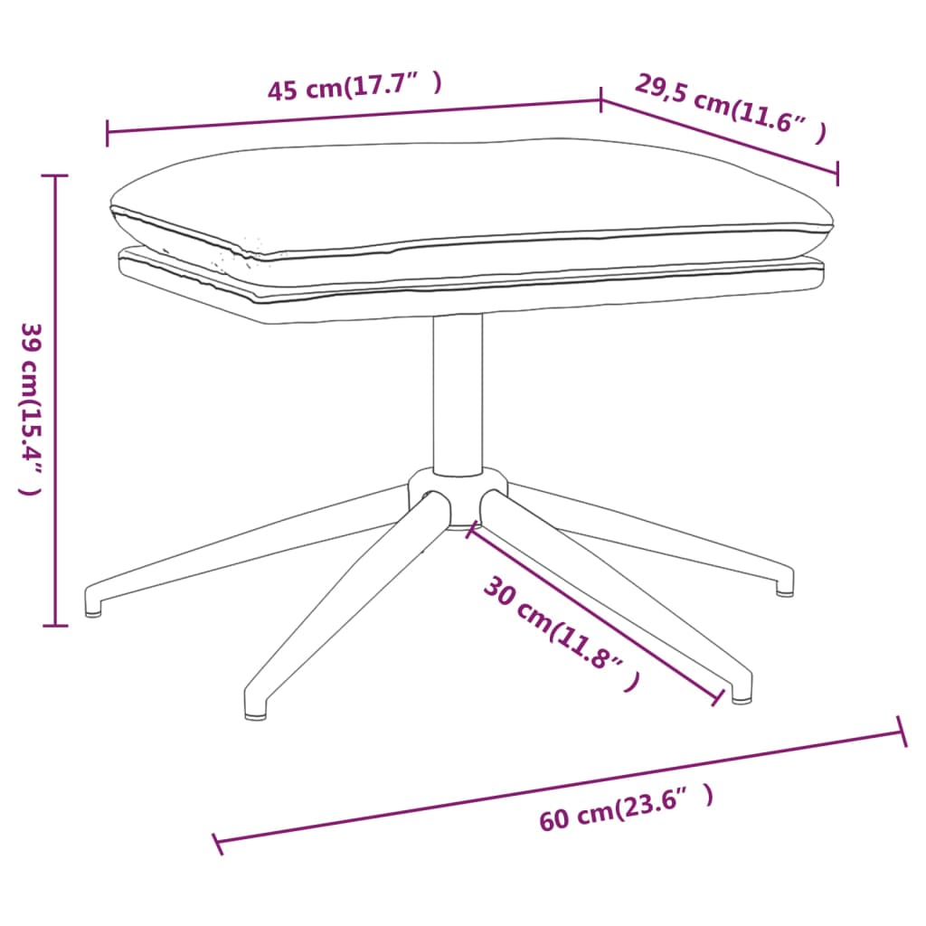 Fußhocker Weinrot 60x60x39 cm Stoff