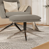 Thumbnail for Fußhocker Hellgrau 60x60x39 cm Mikrofasergewebe