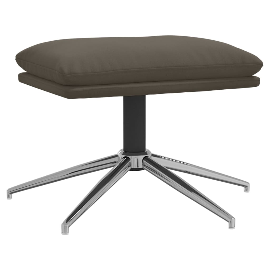 Fußhocker Dunkelgrau 60x60x39 cm Mikrofasergewebe