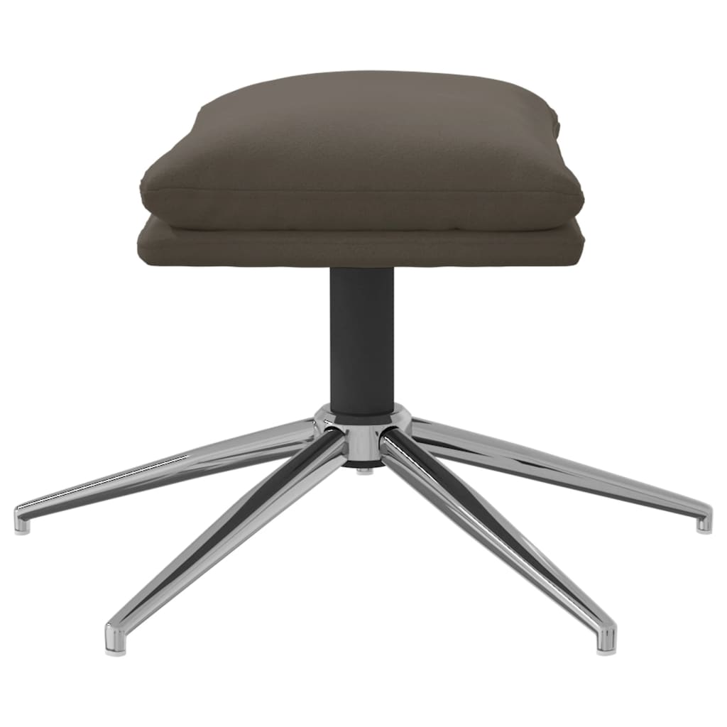 Fußhocker Dunkelgrau 60x60x39 cm Mikrofasergewebe