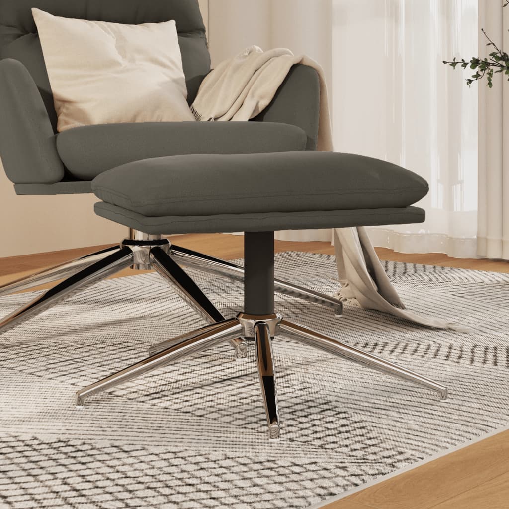 Fußhocker Dunkelgrau 60x60x39 cm Mikrofasergewebe