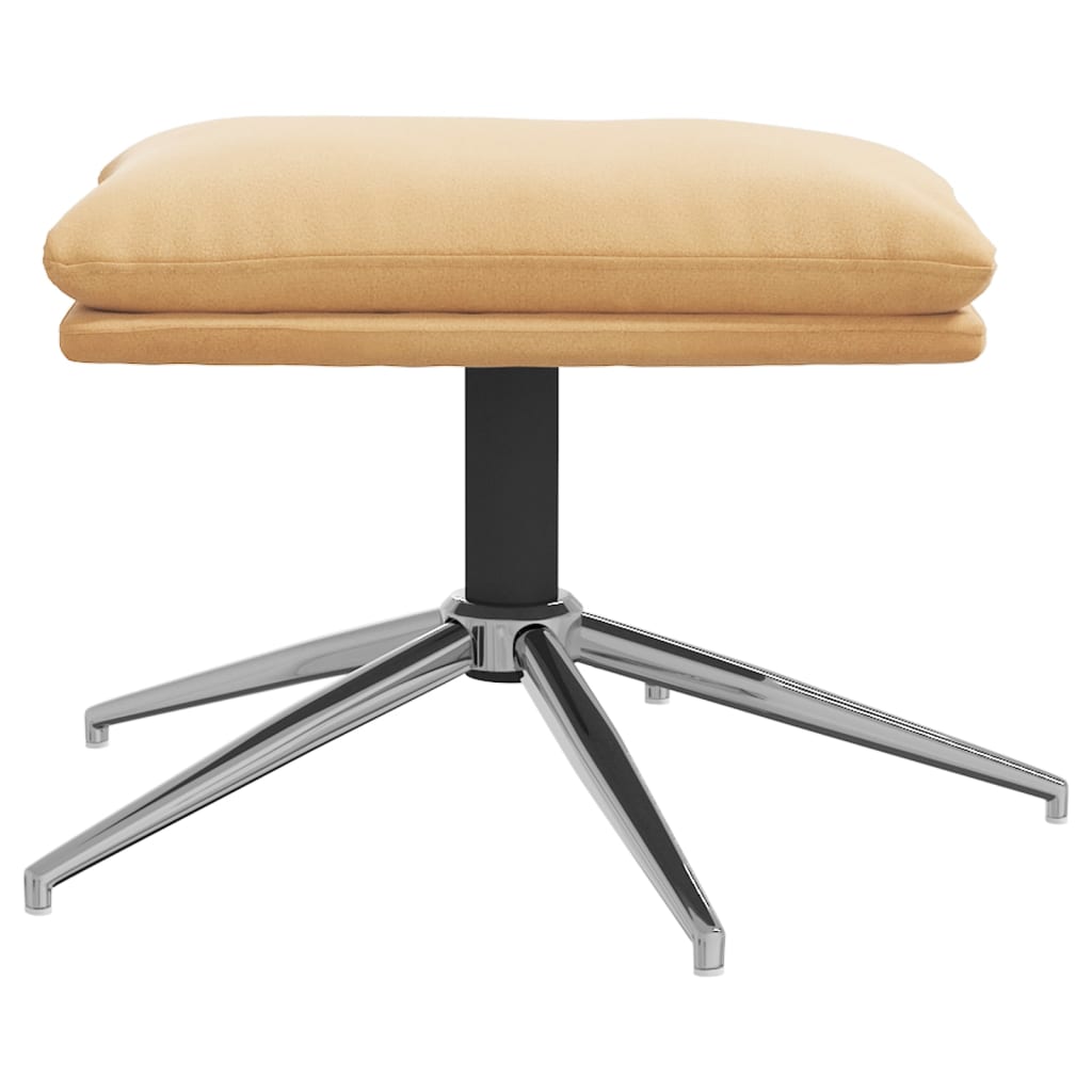 Fußhocker Creme 60x60x39 cm Mikrofasergewebe