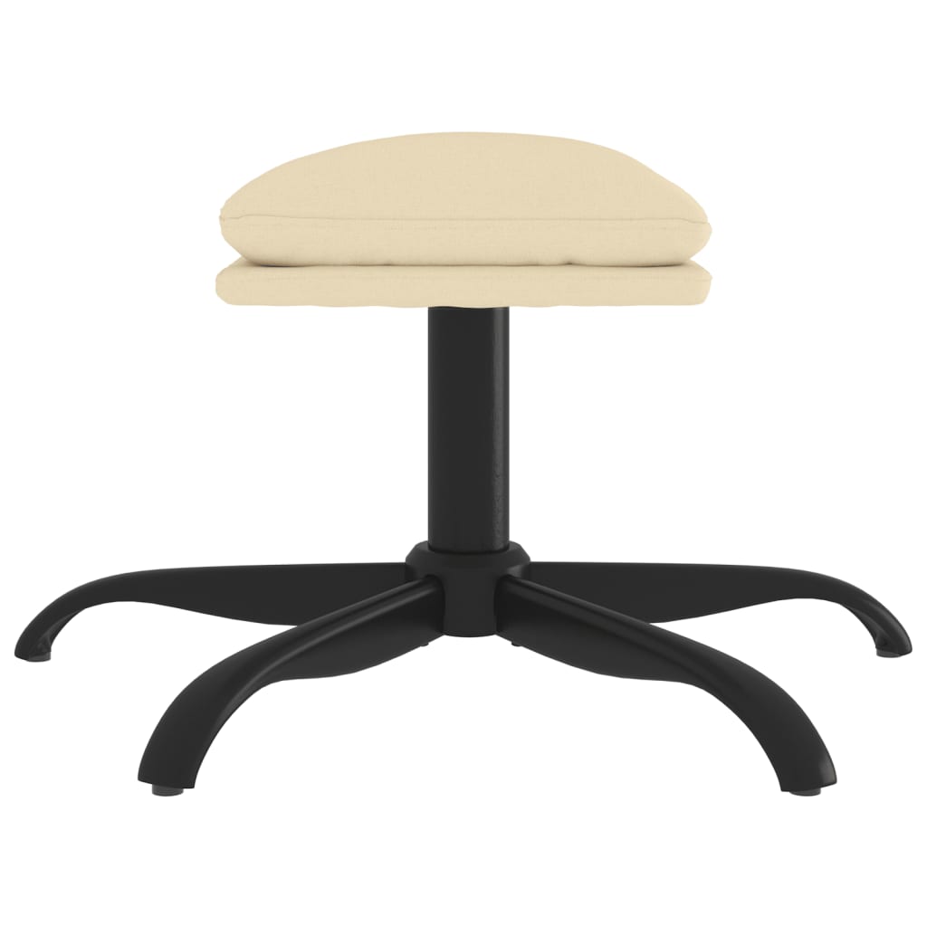 Fußhocker Creme 60x60x39 cm Stoff