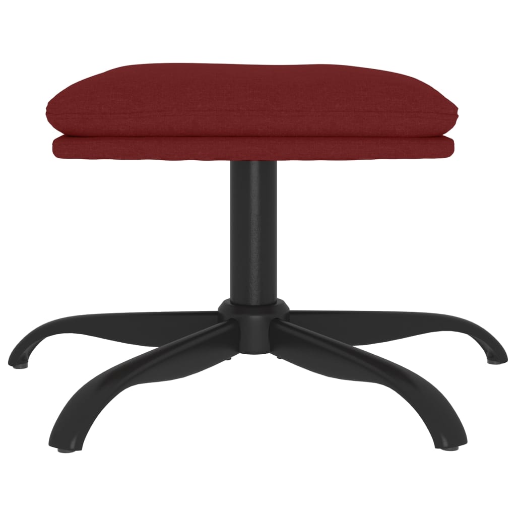 Fußhocker Weinrot 60x60x39 cm Stoff