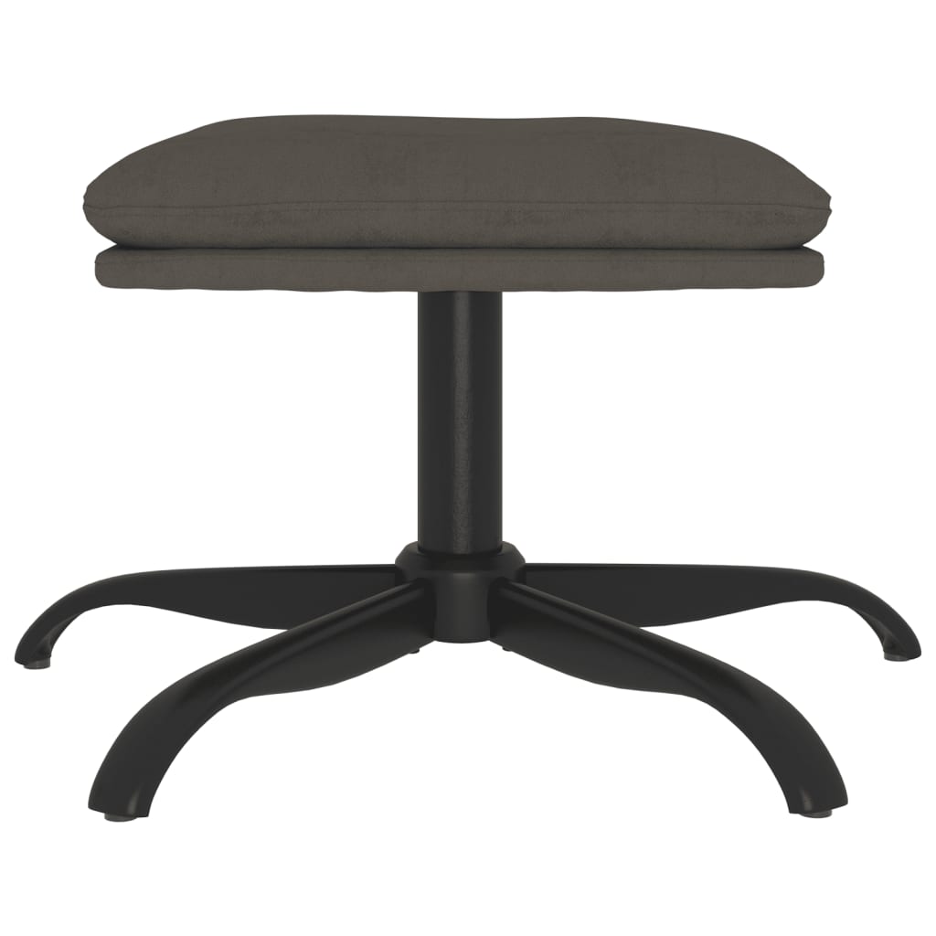 Fußhocker Dunkelgrau 60x60x39 cm Samt