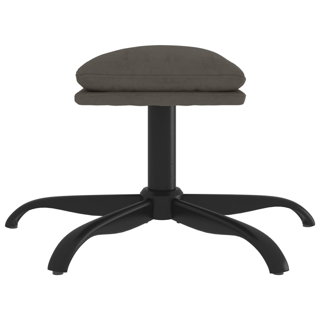 Fußhocker Dunkelgrau 60x60x39 cm Samt