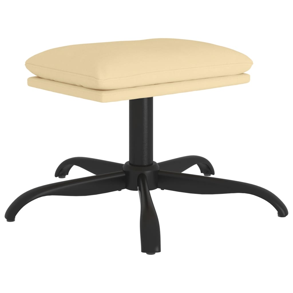 Fußhocker Cremeweiß 60x60x39 cm Samt