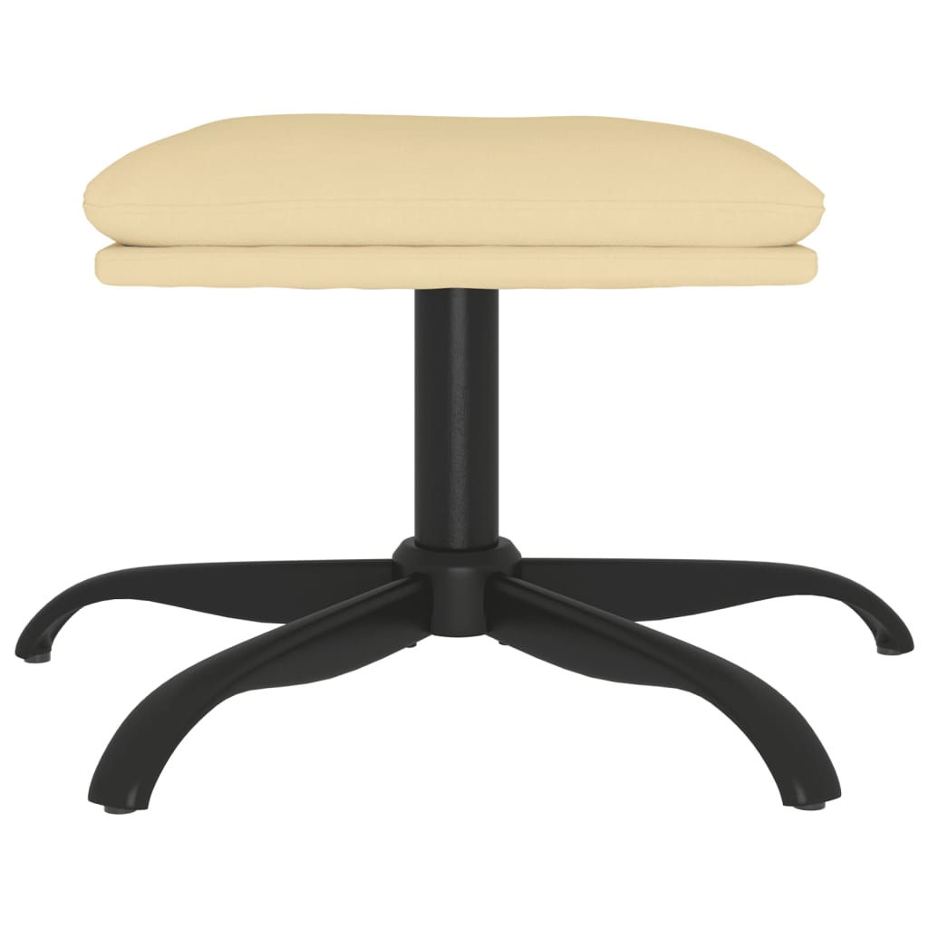 Fußhocker Cremeweiß 60x60x39 cm Samt