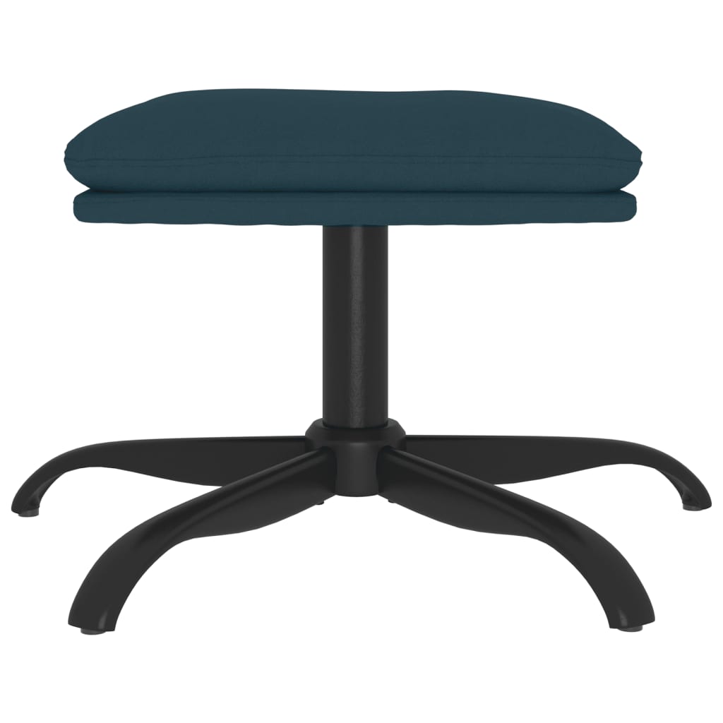 Fußhocker Blau 60x60x39 cm Samt