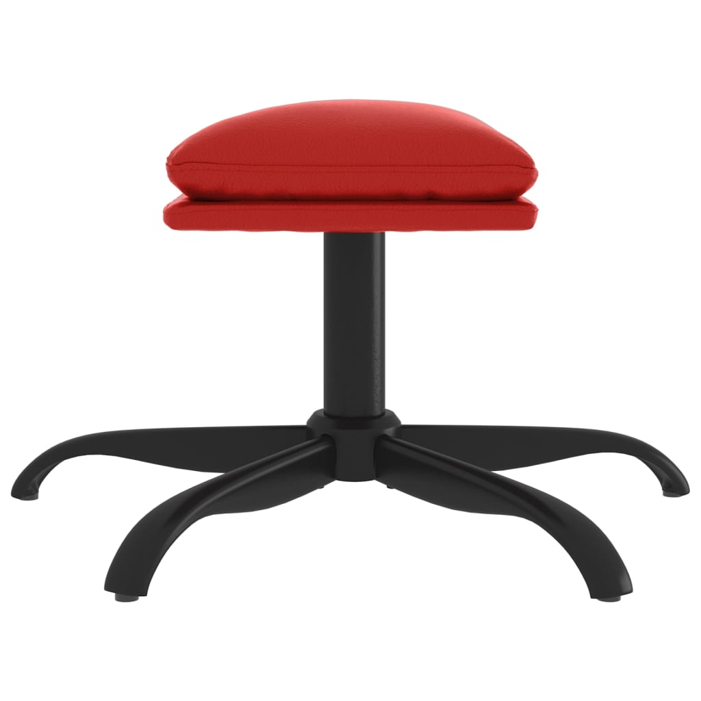 Fußhocker Weinrot 60x60x39 cm Kunstleder