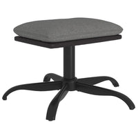 Thumbnail for Fußhocker Hellgrau 60x60x39 cm Stoff und Kunstleder