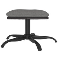 Thumbnail for Fußhocker Hellgrau 60x60x39 cm Stoff und Kunstleder