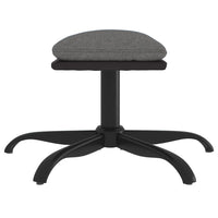 Thumbnail for Fußhocker Hellgrau 60x60x39 cm Stoff und Kunstleder