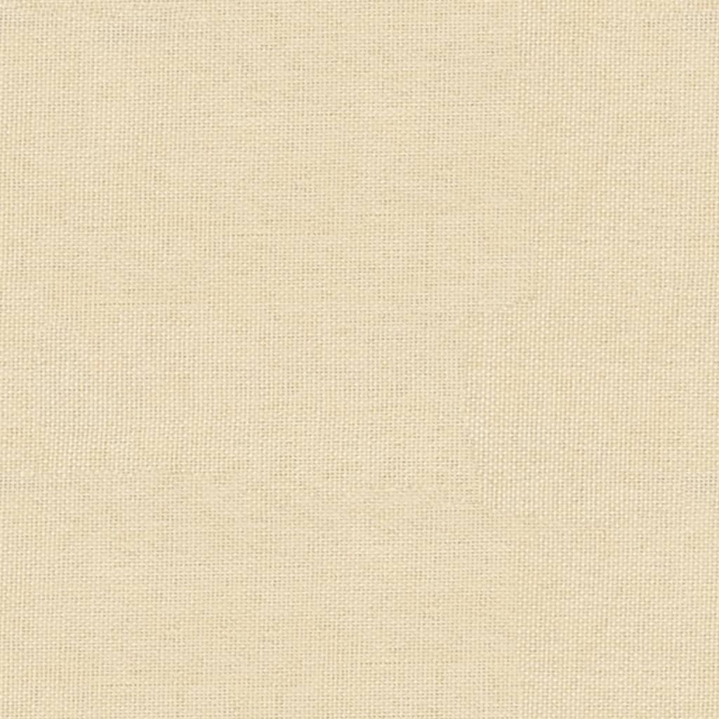 Fußhocker Creme 60x60x39 cm Stoff und Kunstleder