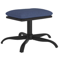 Thumbnail for Fußhocker Blau 60x60x39 cm Stoff und Kunstleder