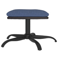 Thumbnail for Fußhocker Blau 60x60x39 cm Stoff und Kunstleder