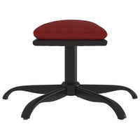 Thumbnail for Fußhocker Weinrot 60x60x39 cm Stoff und Kunstleder