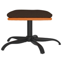 Thumbnail for Fußhocker Braun 60x60x39 cm Stoff und Kunstleder