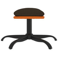 Thumbnail for Fußhocker Braun 60x60x39 cm Stoff und Kunstleder