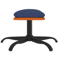 Thumbnail for Fußhocker Blau 60x60x39 cm Stoff und Kunstleder