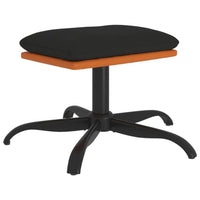 Thumbnail for Fußhocker Schwarz 60x60x39 cm Stoff und Kunstleder