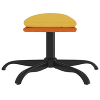 Thumbnail for Fußhocker Senfgelb 60x60x39 cm Stoff und Kunstleder