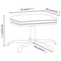 Thumbnail for Fußhocker Braun 45x29,5x39 cm Kunstleder Glänzend