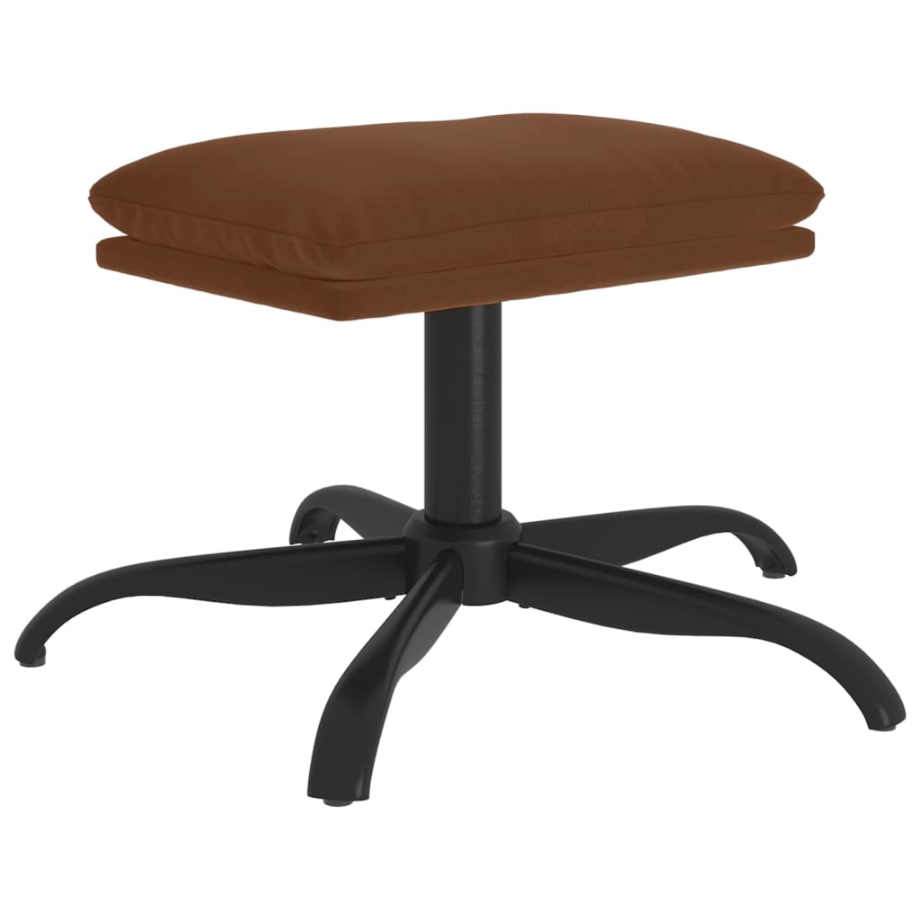 Fußhocker Braun 60x60x39 cm Mikrofasergewebe