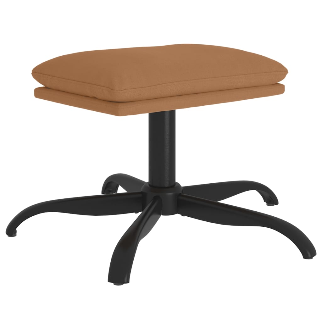 Fußhocker Taupe 60x60x39 cm Mikrofasergewebe