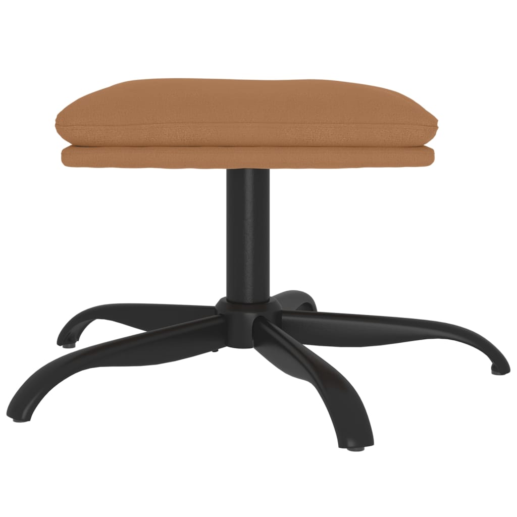 Fußhocker Taupe 60x60x39 cm Mikrofasergewebe