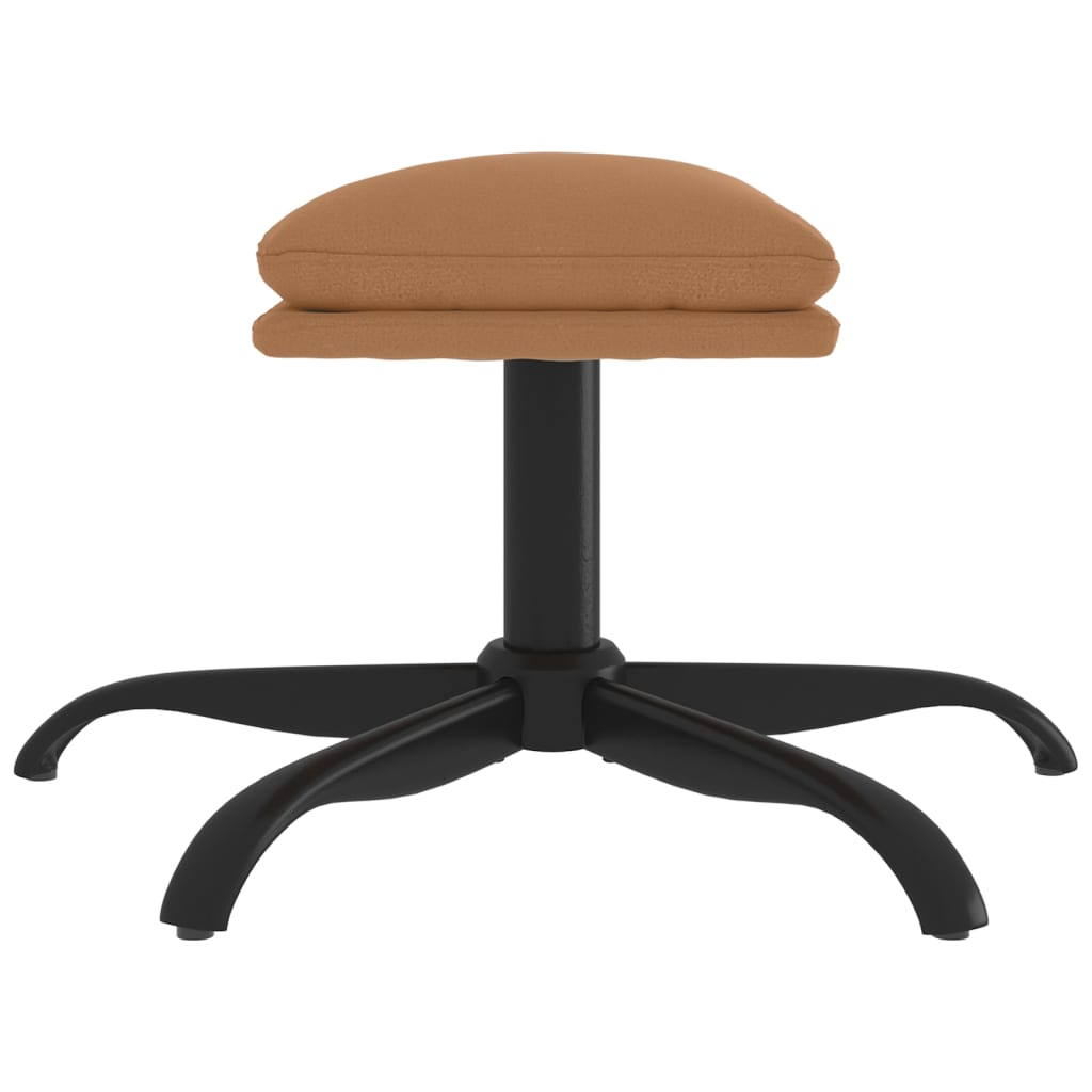 Fußhocker Taupe 60x60x39 cm Mikrofasergewebe