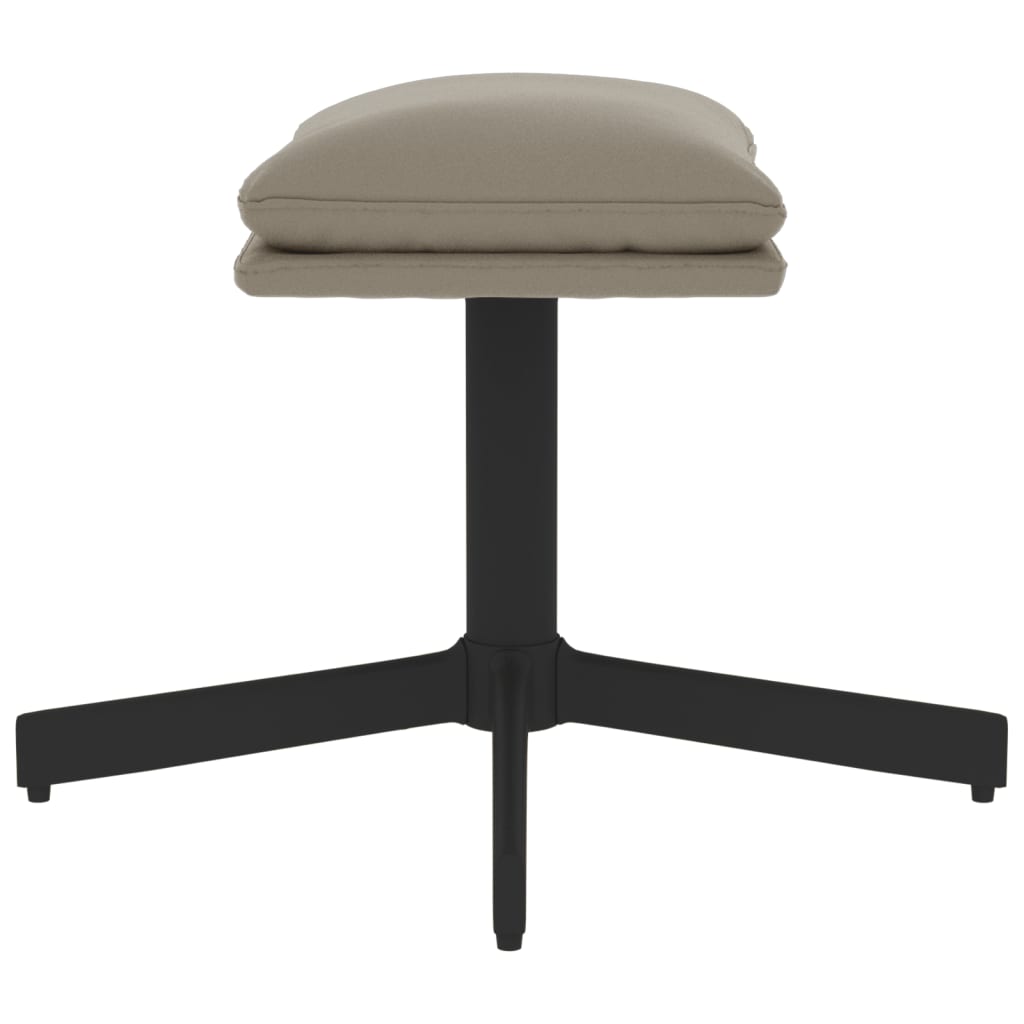 Fußhocker Hellgrau 60x60x39 cm Samt