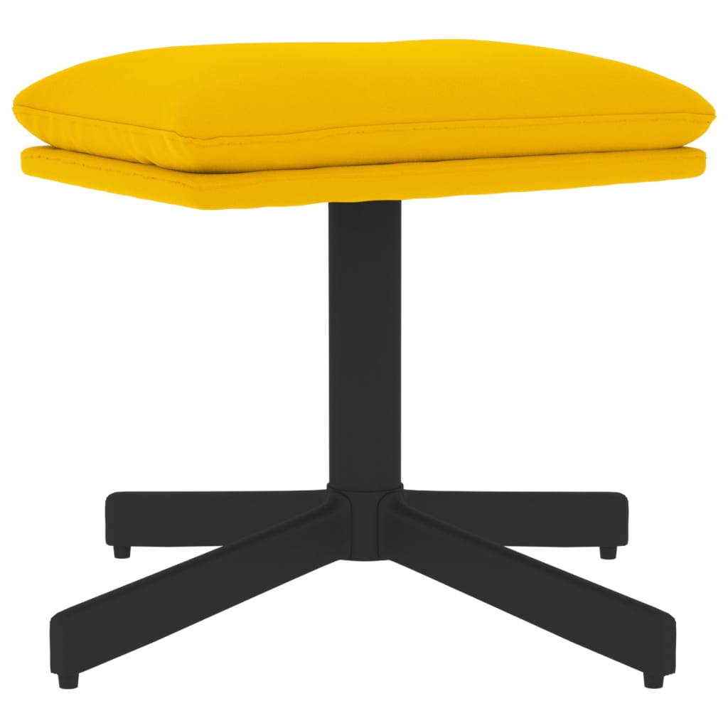 Fußhocker Senfgelb 60x60x39 cm Samt
