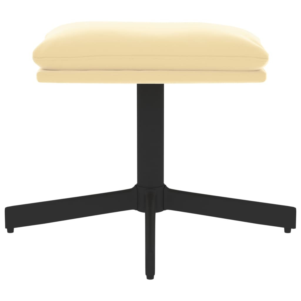 Fußhocker Cremeweiß 60x60x39 cm Samt