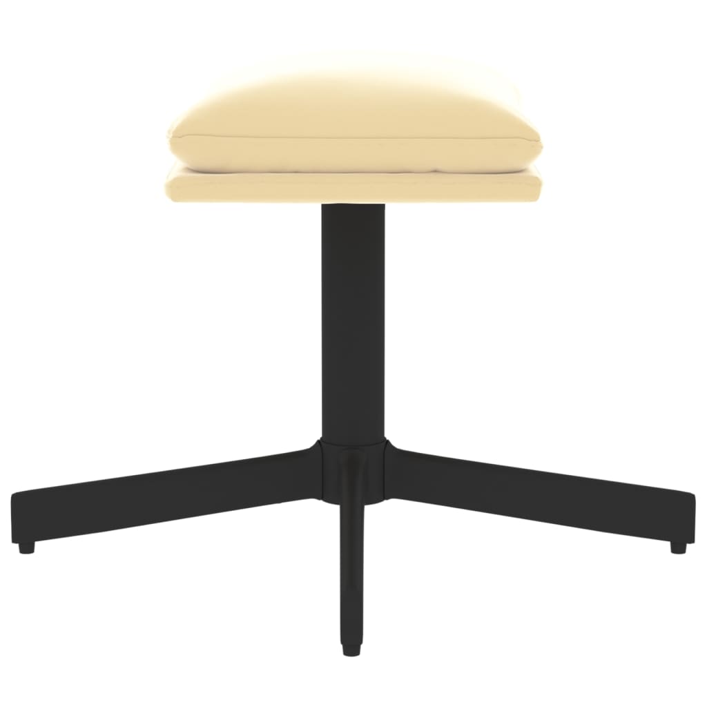 Fußhocker Cremeweiß 60x60x39 cm Samt