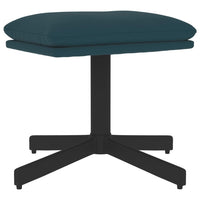 Thumbnail for Fußhocker Blau 60x60x39 cm Samt