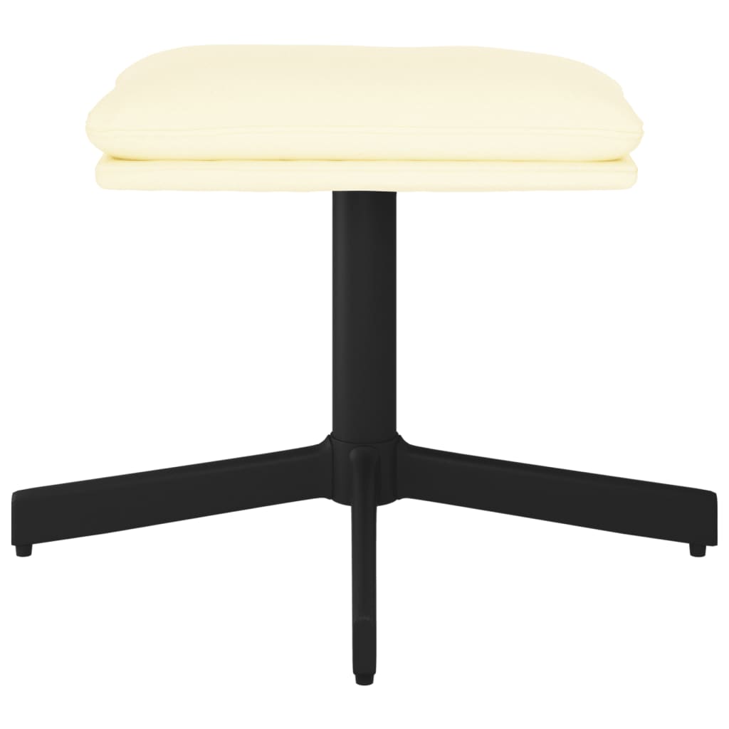 Fußhocker Creme 60x60x39 cm Kunstleder