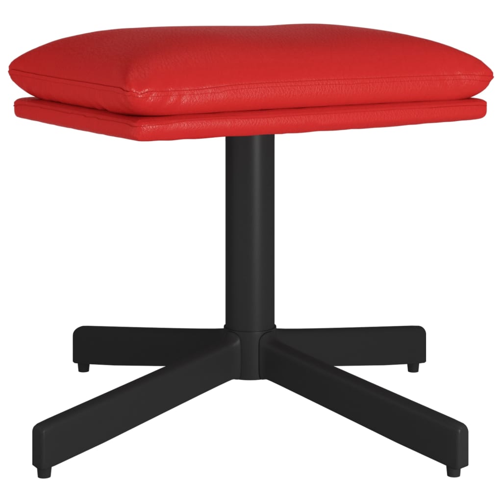 Fußhocker Weinrot 60x60x39 cm Kunstleder