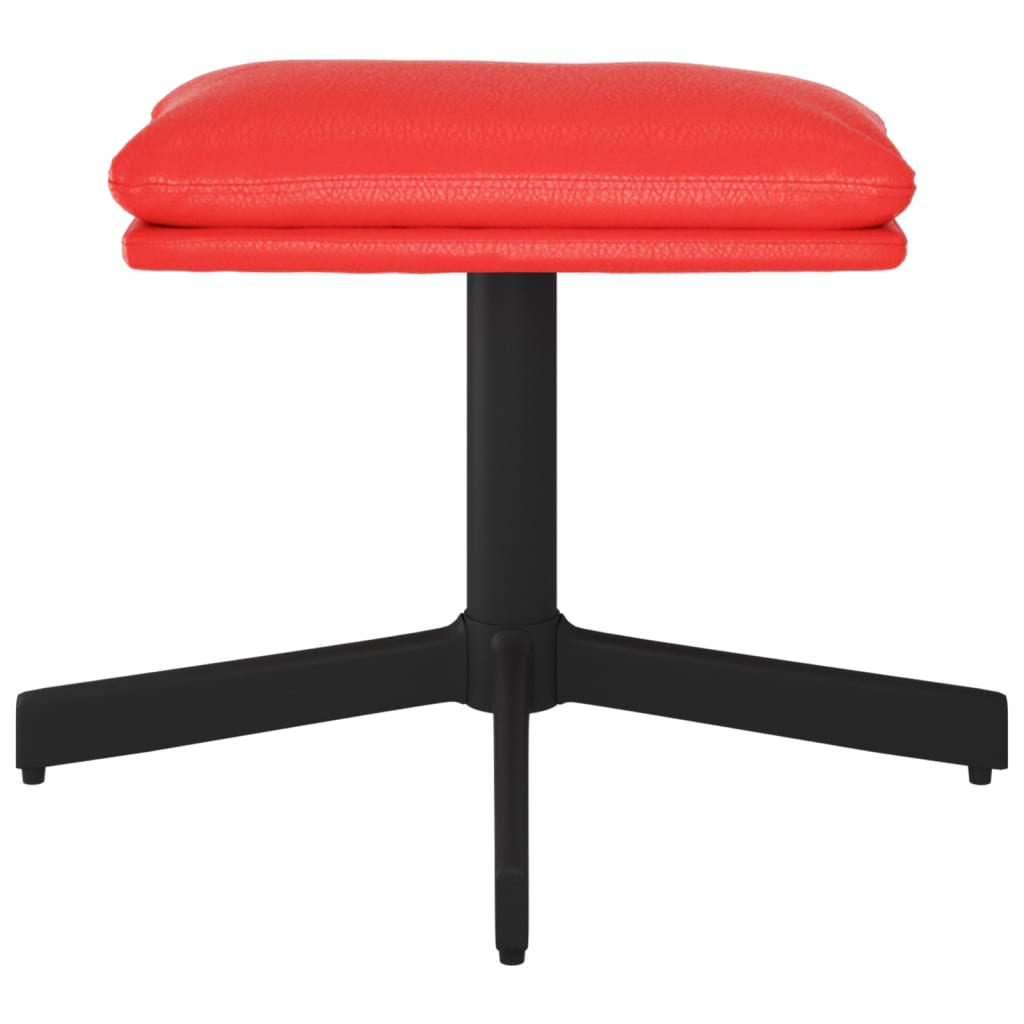 Fußhocker Rot 60x60x39 cm Kunstleder