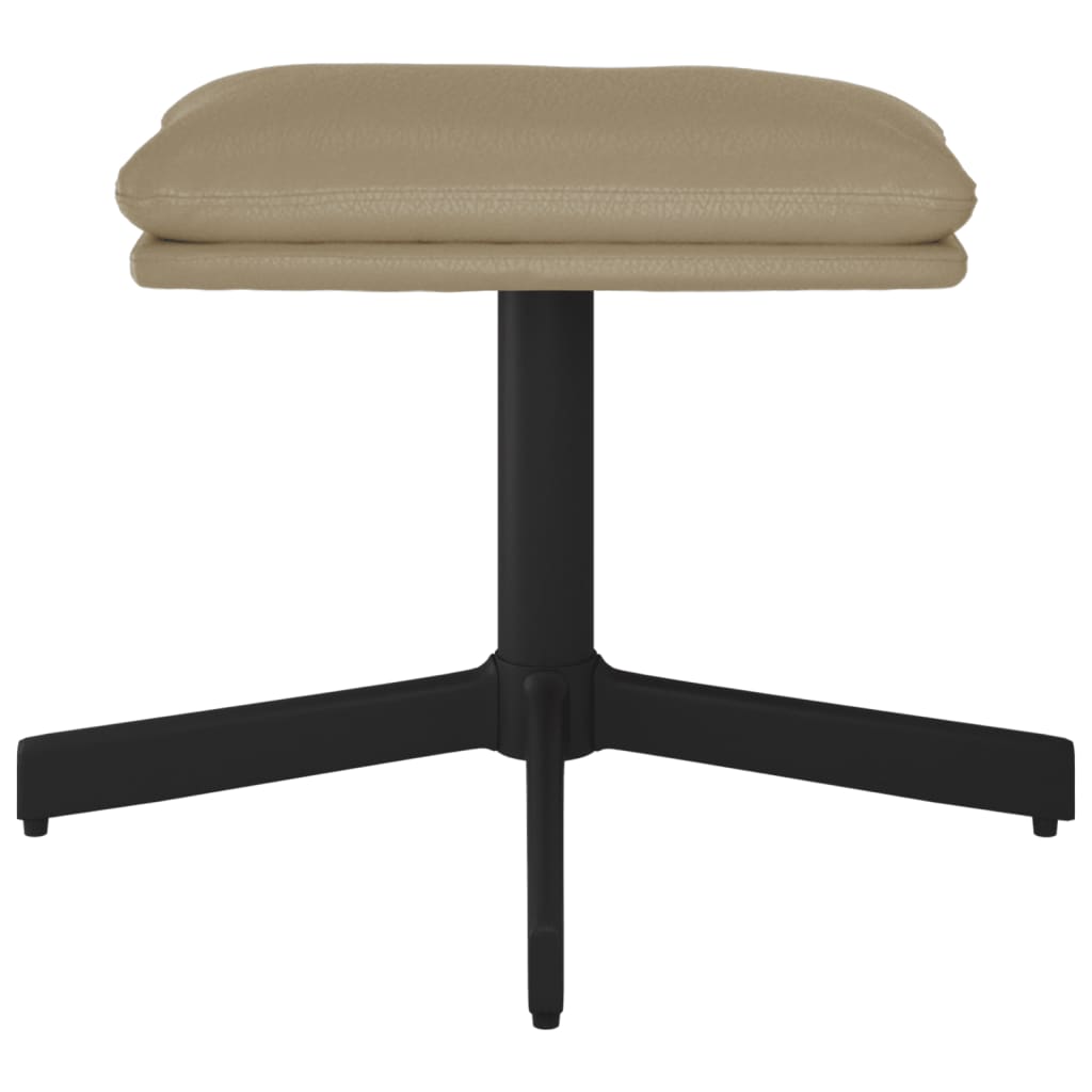 Fußhocker Cappuccino-Braun 60x60x39 cm Kunstleder