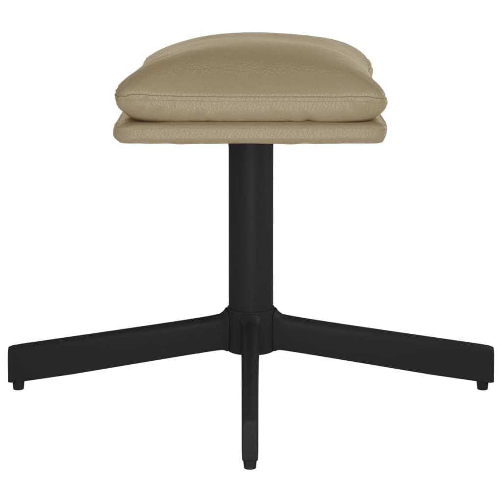 Fußhocker Cappuccino-Braun 60x60x39 cm Kunstleder