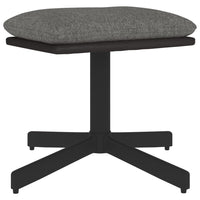 Thumbnail for Fußhocker Hellgrau 60x60x39 cm Stoff und Kunstleder