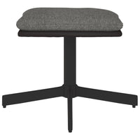 Thumbnail for Fußhocker Hellgrau 60x60x39 cm Stoff und Kunstleder