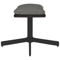 Thumbnail for Fußhocker Hellgrau 60x60x39 cm Stoff und Kunstleder